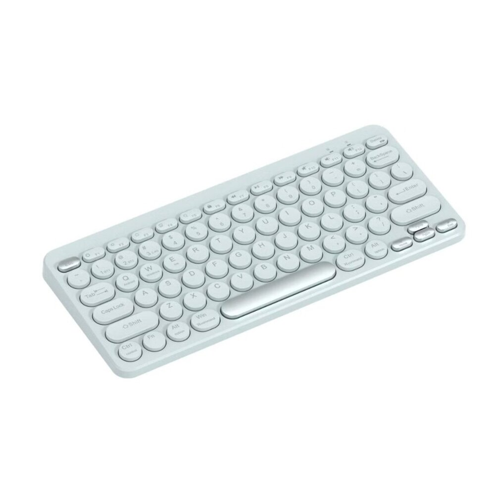 NORTH Compact Wireless Keyboard 78 Keys Mint Green Round Low Profile Keys Dual 2